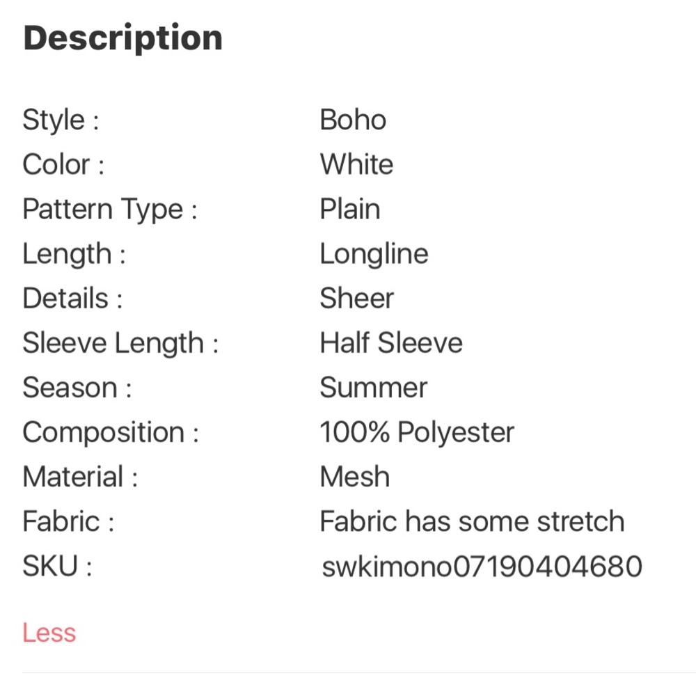 Sheer Dobo Mesh Kimono without Bra - Picture 6 of 8
